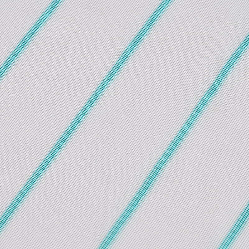 Blauw gestreepte kettinggebreide stof